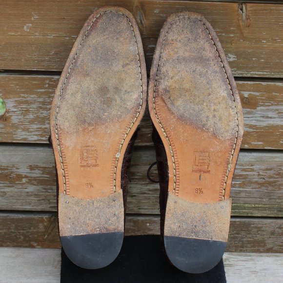 Genuine Crocodile Skin Patchwork Derby, David Eden, Men's 8.5 US, EUC - Picture 13 of 15